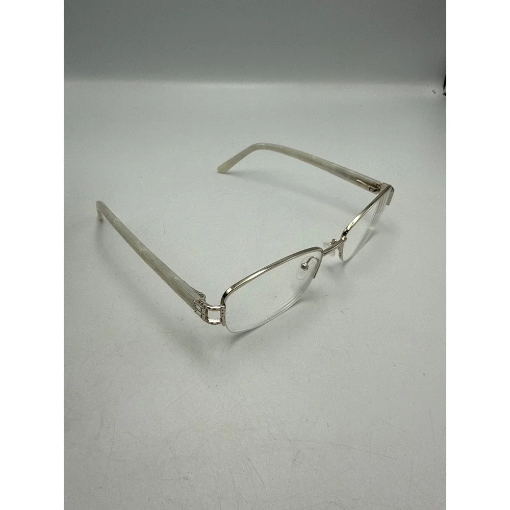 Splendor SP 4006 YG Eyeglasses Gold White Pearl Semi-Rimless Frames 54-18-135